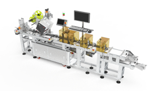 未定型盒分頁不干膠貼標機定制